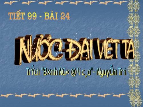 Bài 24. Nước Đại Việt ta