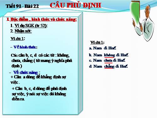 Bài 22. Câu phủ định