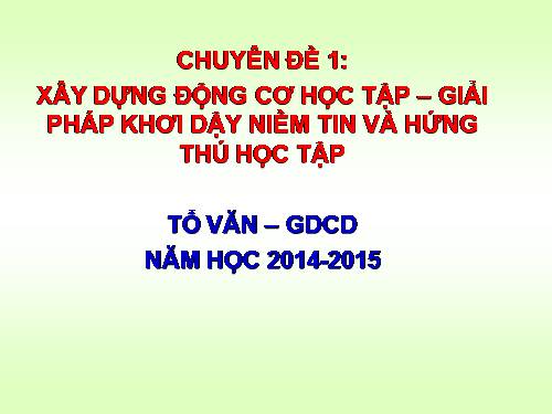 Chuyên đề GD