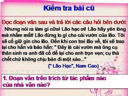 Bài 8. Chiếc lá cuối cùng