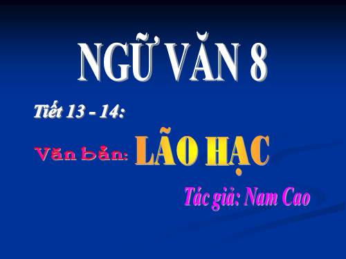 Bài 4. Lão Hạc