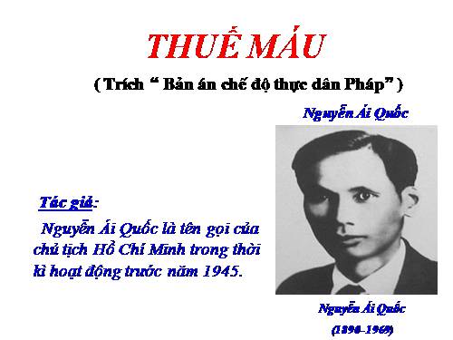 Bài 26. Thuế máu