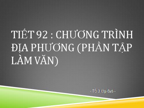 Bài 22. Chương trình địa phương (phần Tập làm văn)