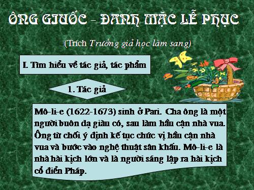 Bài 29. Ông Giuốc-đanh mặc lễ phục