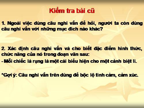 Bài 20. Câu cầu khiến