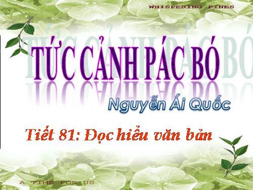 Bài 20. Tức cảnh Pác Bó