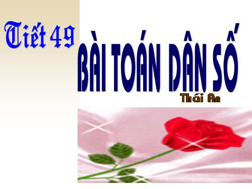 Bài 13. Bài toán dân số
