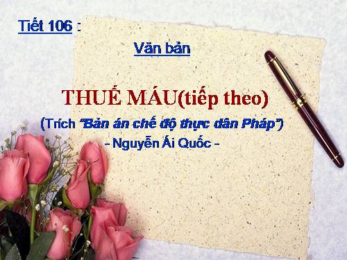 Bài 26. Thuế máu