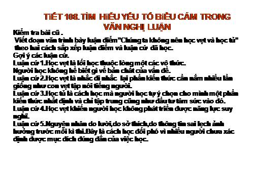 Bài 26. Tìm hiểu yếu tố biểu cảm trong văn nghị luận