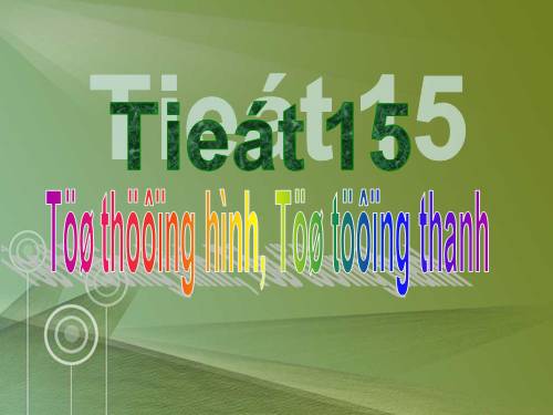 Bài 4. Từ tượng hình, từ tượng thanh