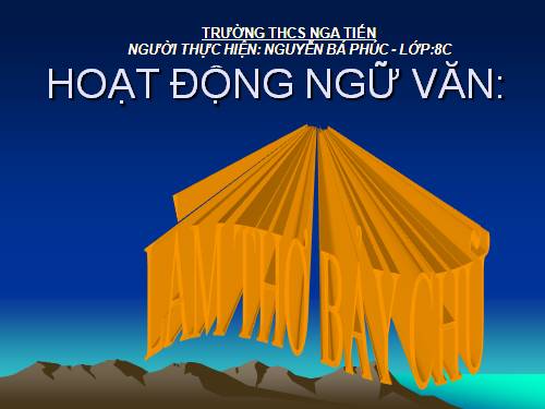 Bài 17. Hoạt động ngữ văn: Làm thơ bảy chữ