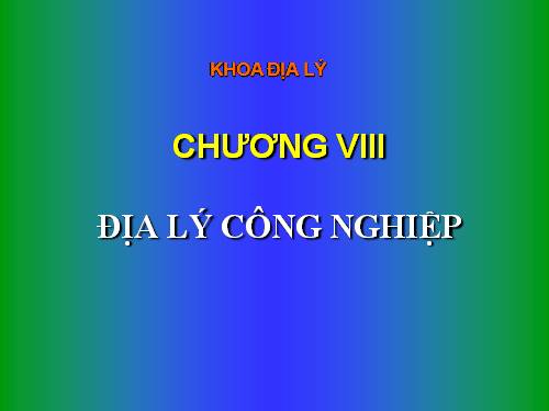 địa lí công nghiệp