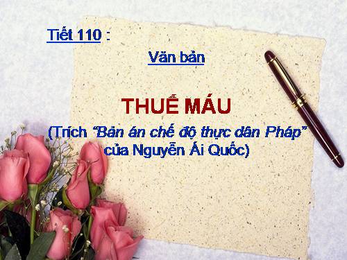 Bài 26. Thuế máu