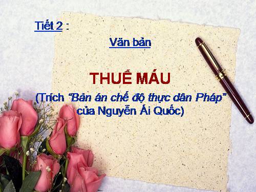 Bài 26. Thuế máu