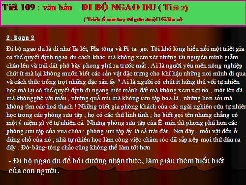Bài 27. Đi bộ ngao du