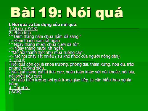 Bài 9. Nói quá