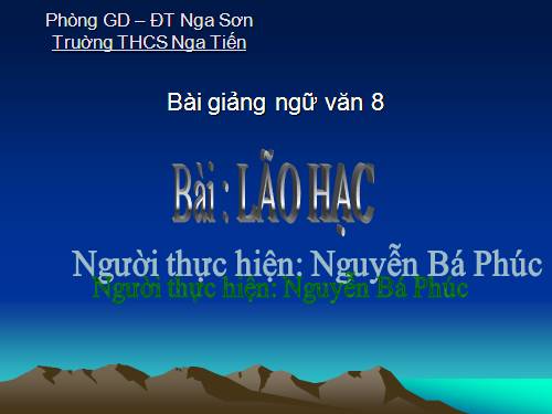 Bài 4. Lão Hạc