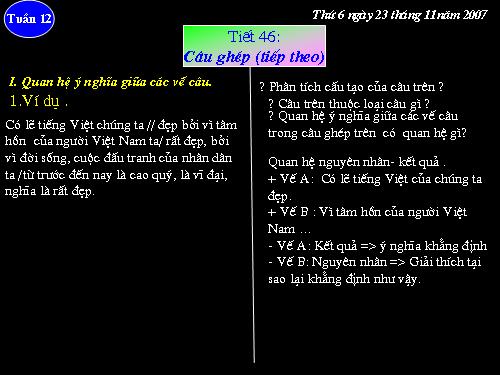 Bài 12. Câu ghép (tiếp theo)