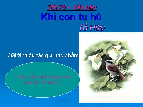 Bài 19. Khi con tu hú