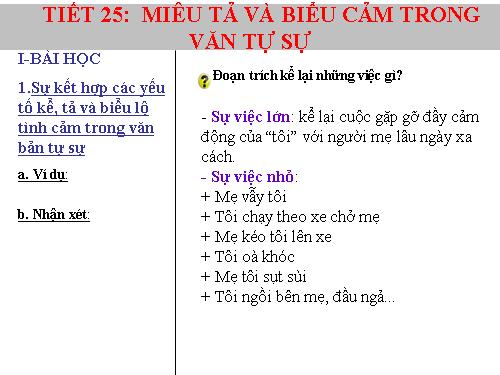 Bài 6. Miêu tả và biểu cảm trong văn bản tự sự