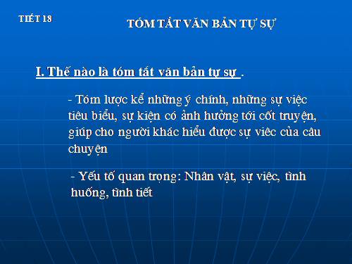 Bài 5. Tóm tắt văn bản tự sự