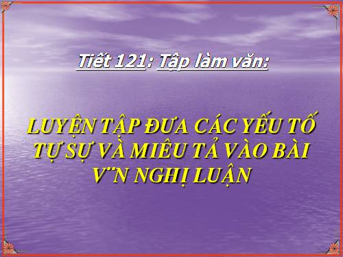 Bài 29. Luyện tập đưa các yếu tố tự sự và miêu tả vào bài văn nghị luận