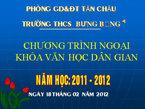 Ngoại khóa phần văn học dân gian