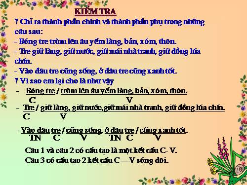 Bài 21. Câu trần thuật