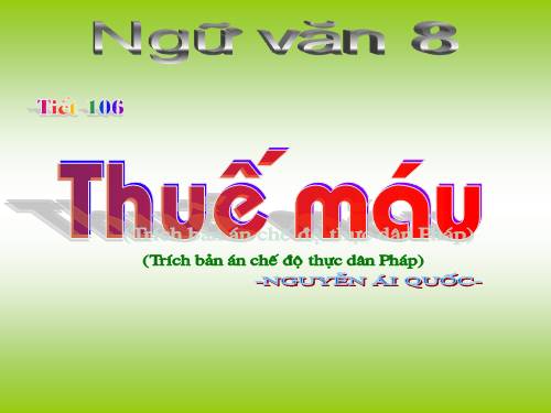Bài 26. Thuế máu