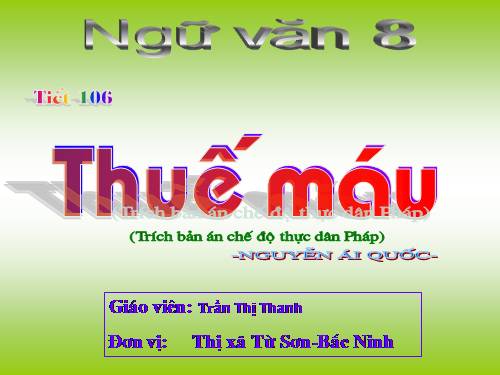 Bài 26. Thuế máu