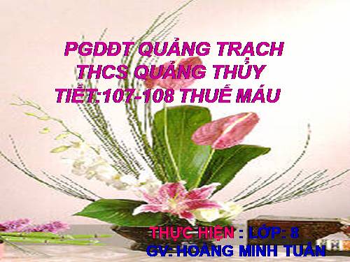 Bài 26. Thuế máu