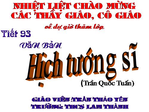 Bài 23. Hịch tướng sĩ