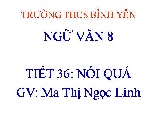Bài 9. Nói quá