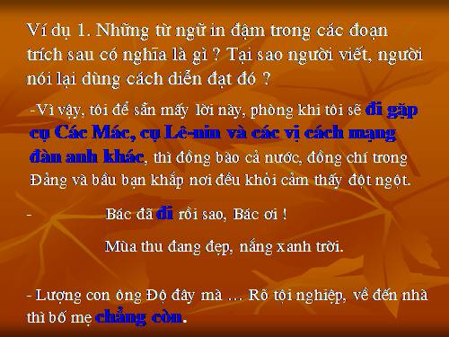 Bài 10. Nói giảm nói tránh