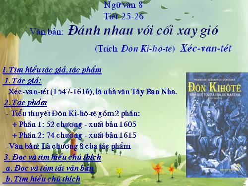 Bài 7. Đánh nhau với cối xay gió