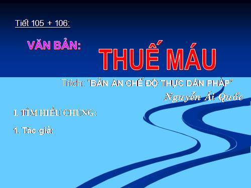 Bài 26. Thuế máu