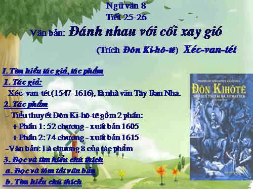 Bài 7. Đánh nhau với cối xay gió