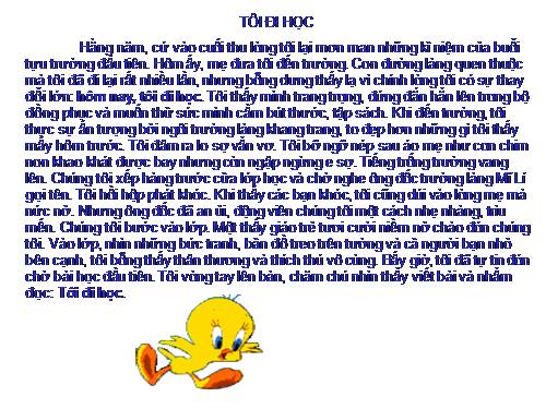 Bài 1. Tôi đi học