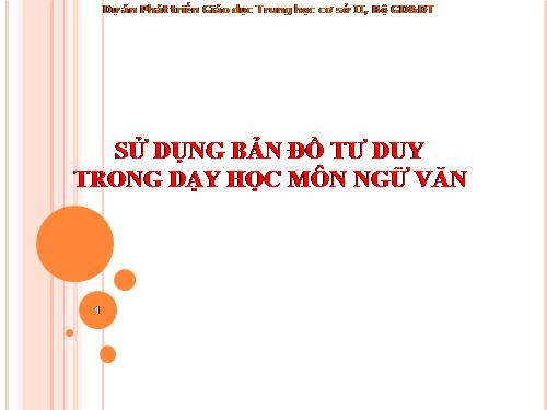 SỬ DỤNG BẢN ĐỒ TƯ DUY MÔN NGỮ VĂN