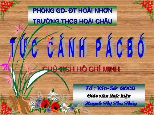 Bài 20. Tức cảnh Pác Bó