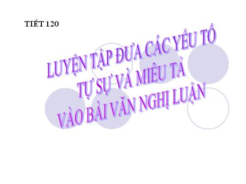 Bài 29. Luyện tập đưa các yếu tố tự sự và miêu tả vào bài văn nghị luận