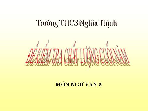 KT cuối năm NVan 8