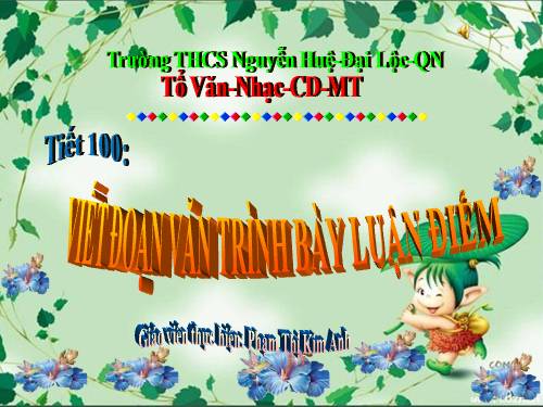 Bài 25. Viết đoạn văn trình bày luận điểm