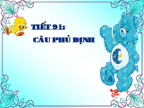 Bài 22. Câu phủ định