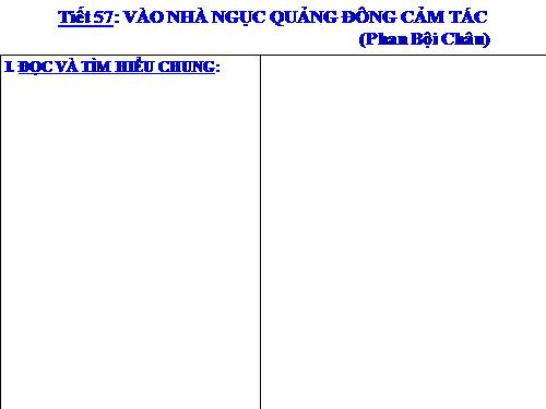 Bài 15. Vào nhà ngục Quảng Đông cảm tác