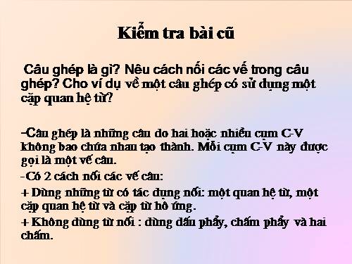 Bài 12. Câu ghép (tiếp theo)