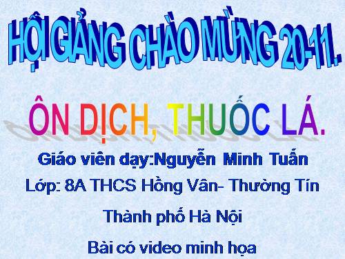 Bài 12. Ôn dịch, thuốc lá