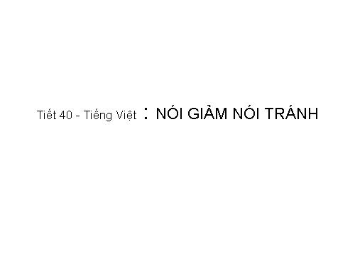 Bài 10. Nói giảm nói tránh