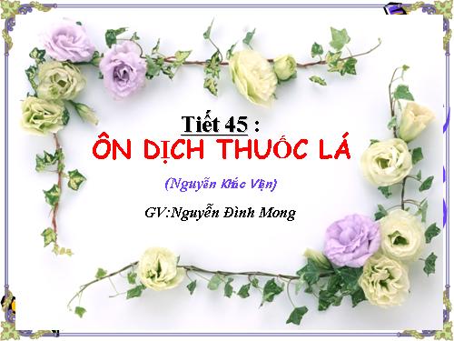 Bài 12. Ôn dịch, thuốc lá