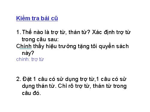 Bài 7. Tình thái từ